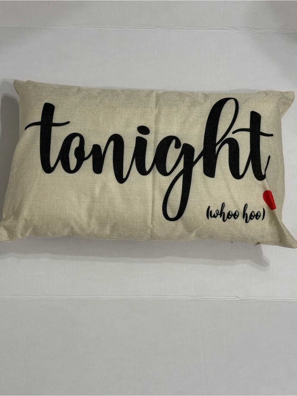 Tonight Not Tonight Reversible Throw Pillow 12x20 Boho Bedroom Decor Gag Gift